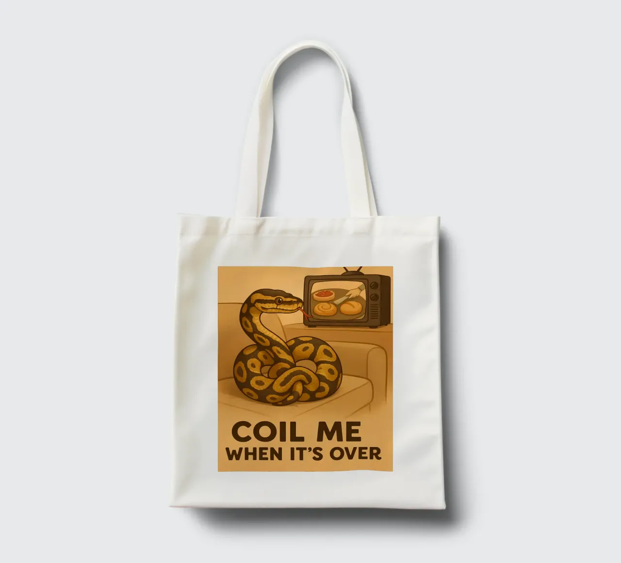 Funny Ball Python Meme tote bag by Funny Humor Art