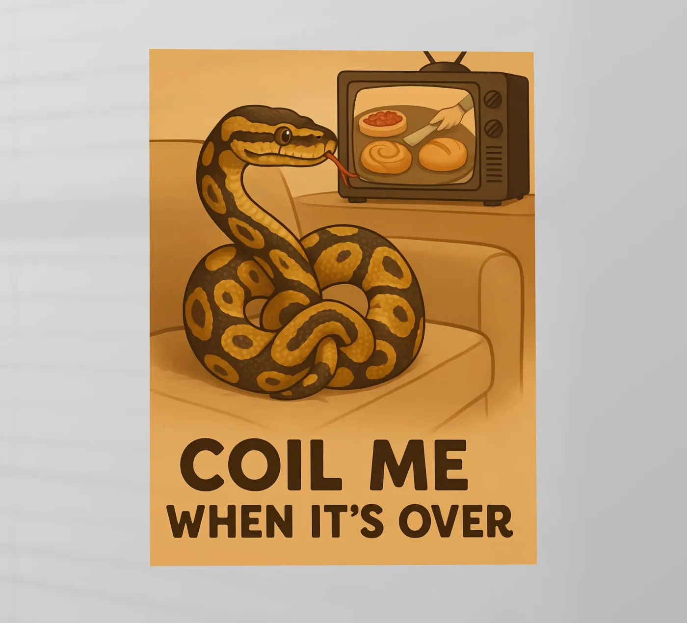 Funny Ball Python Meme Backlit Folie von Funny Humor Art