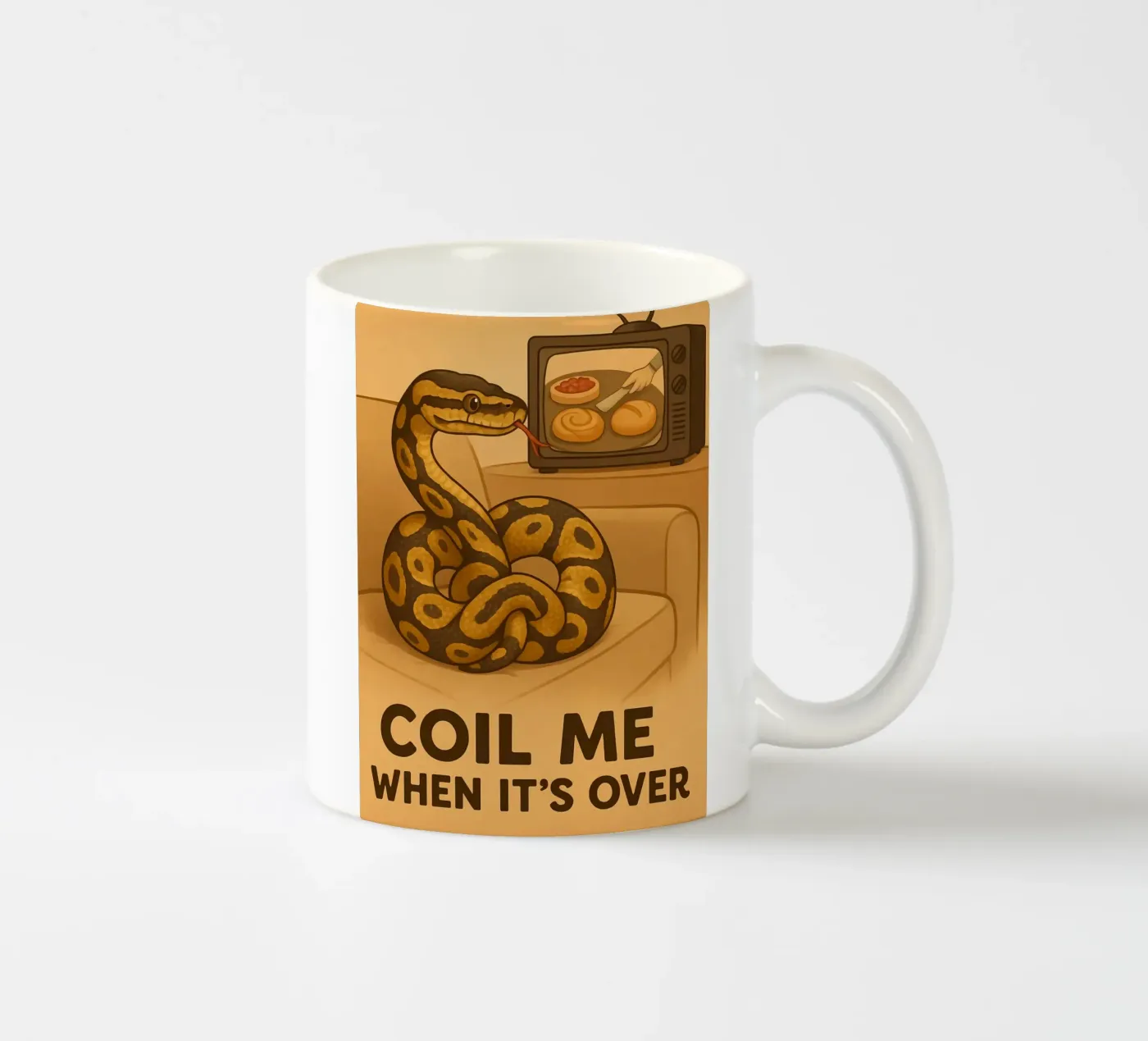 Grappige bal Python meme keramische mok van Funny Humor Art