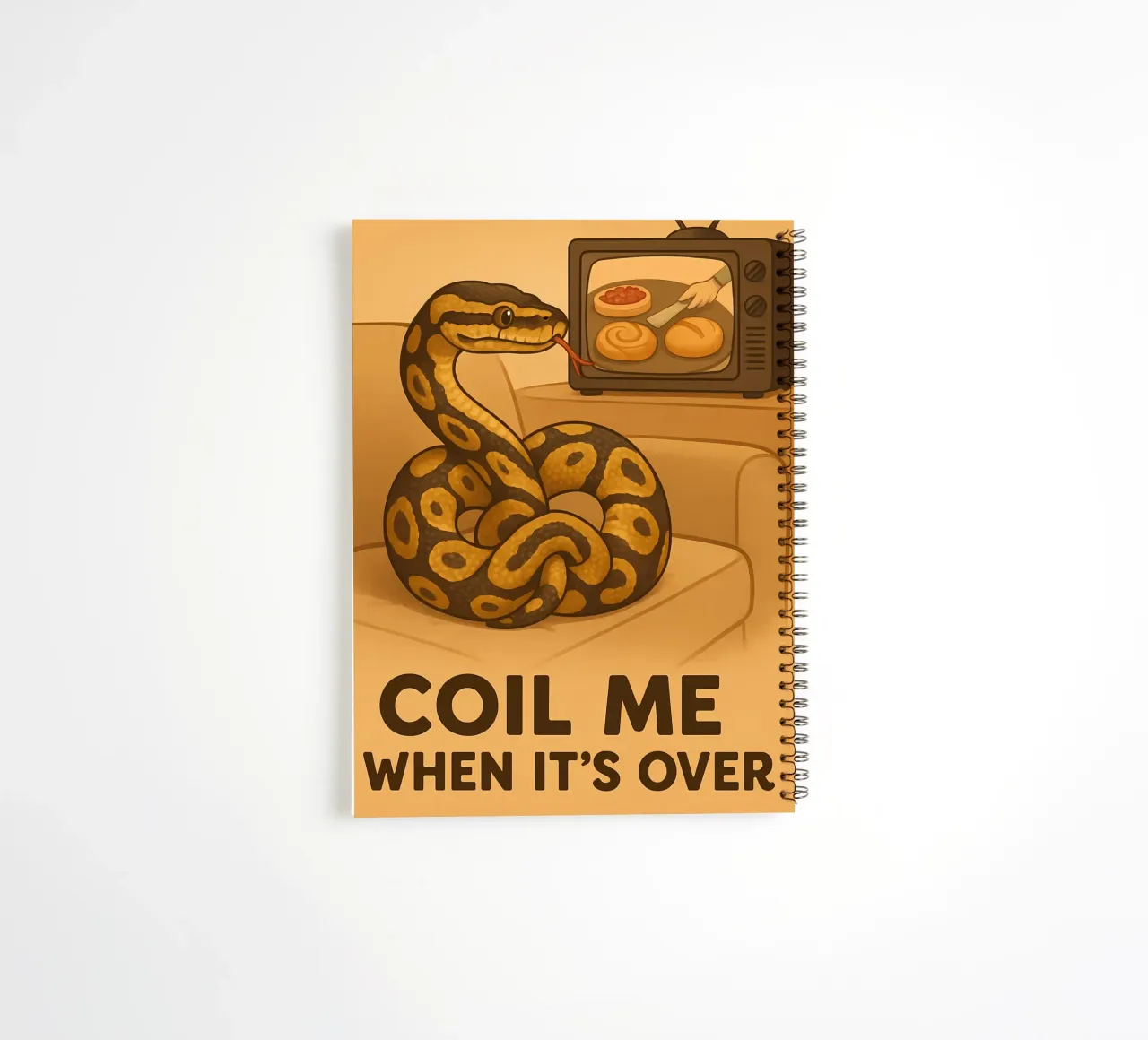 Funny Ball Python Meme spiral notebook by Funny Humor Art