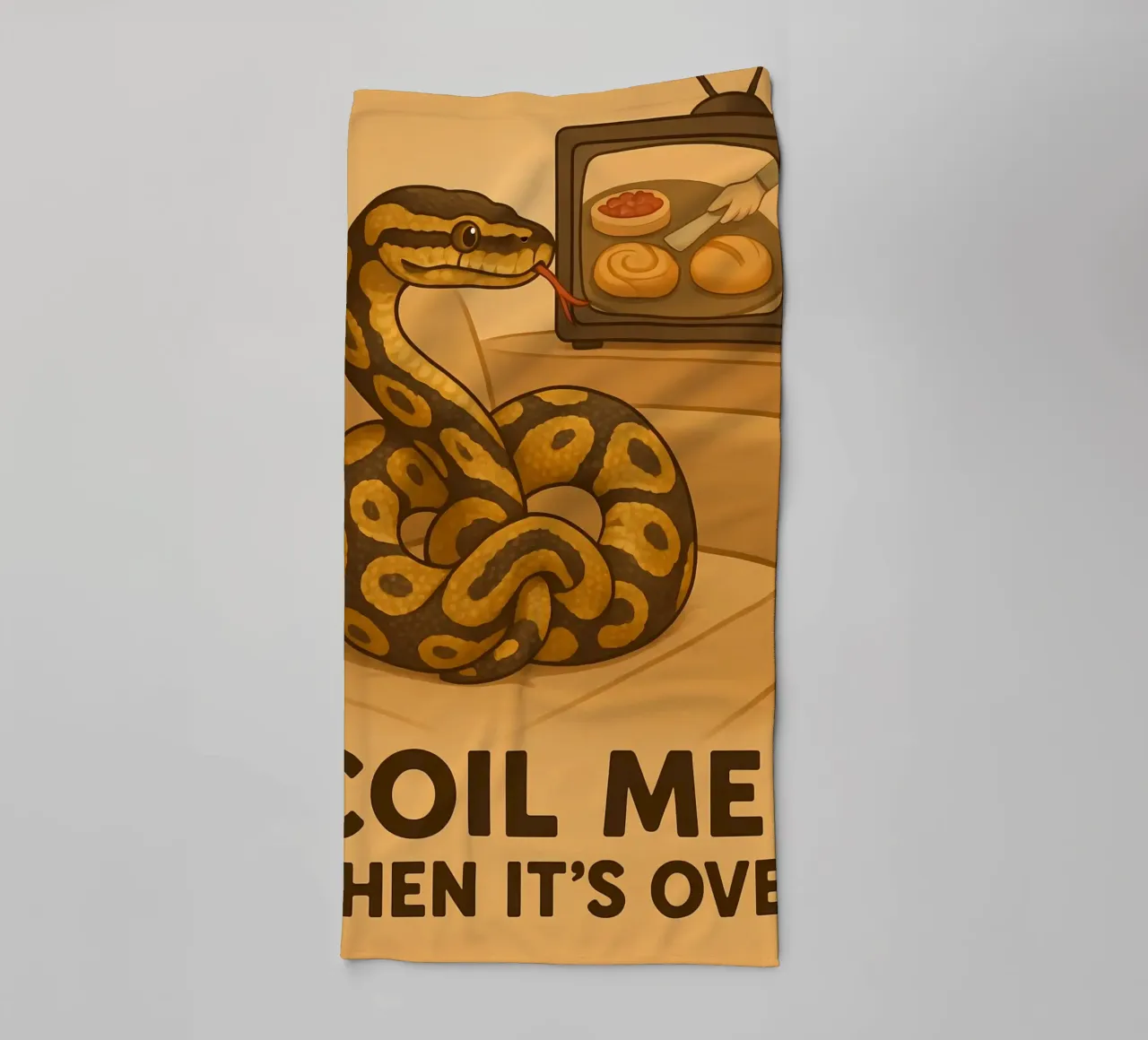 Lustiges Ball-Python-Meme Handtuch von Funny Humor Art