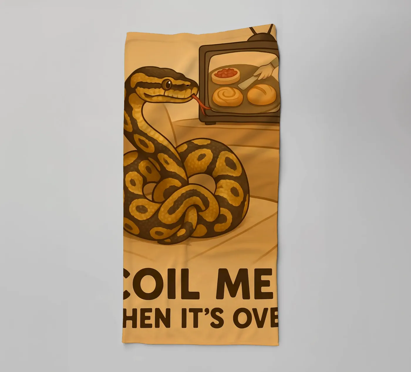 Drôle de mème Ball Python serviette de bain de Funny Humor Art