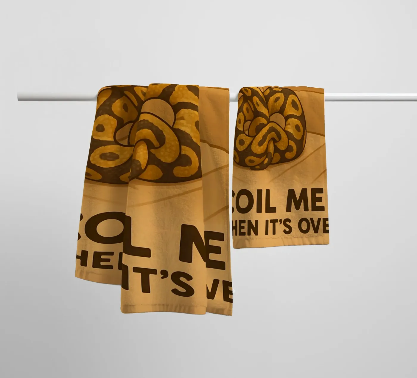 Drôle de mème Ball Python serviette de bain de Funny Humor Art