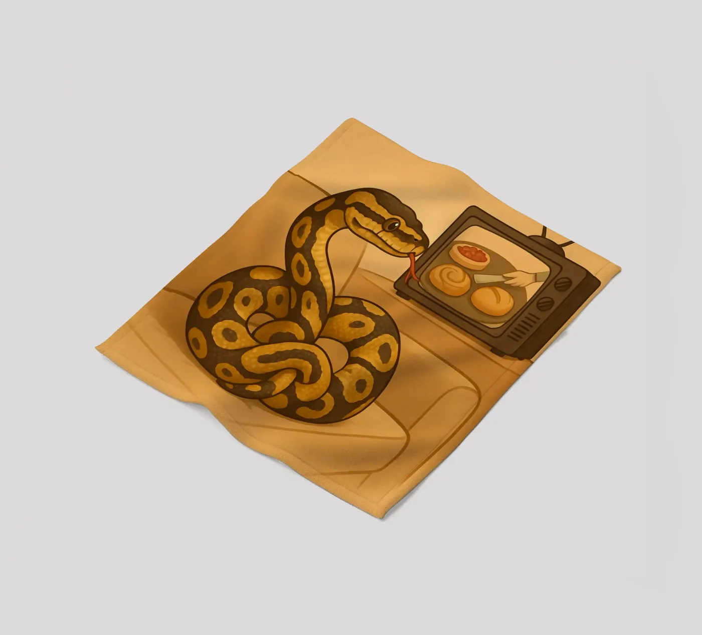 Funny Ball Python Meme Fleecedecke von Funny Humor Art
