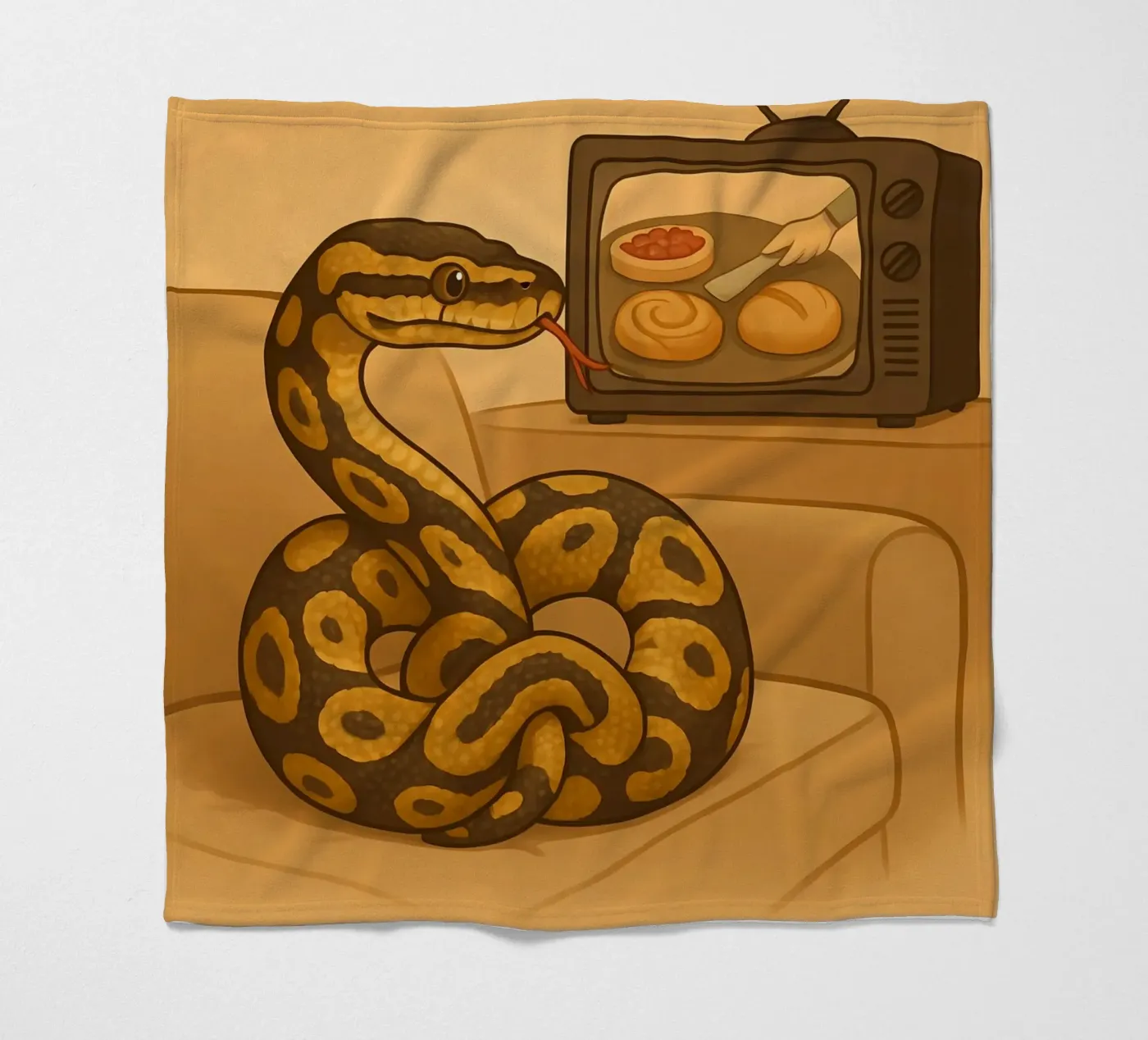 Funny Ball Python Meme Fleecedecke von Funny Humor Art