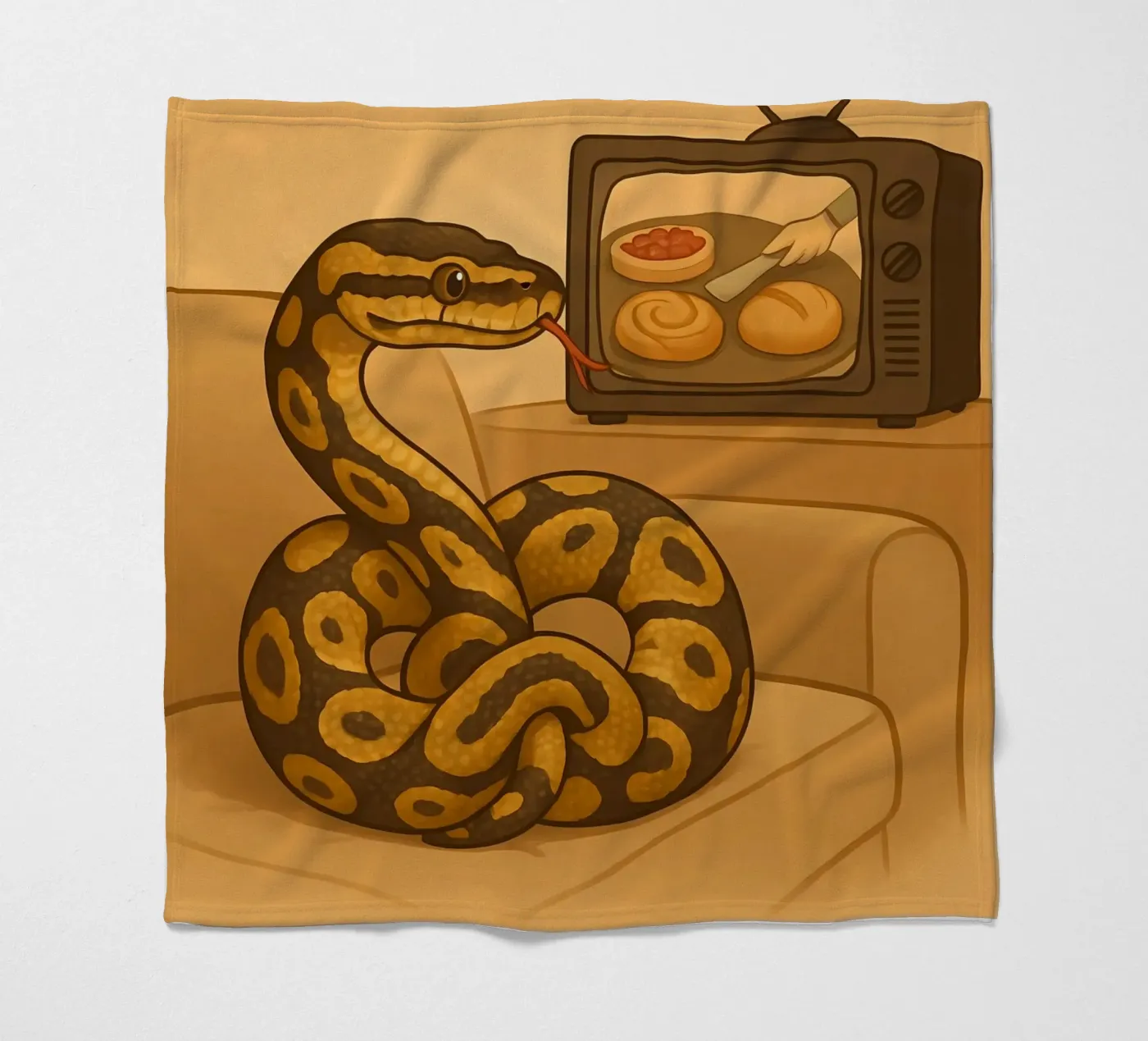 Funny Ball Python Meme fleecedeken van Funny Humor Art