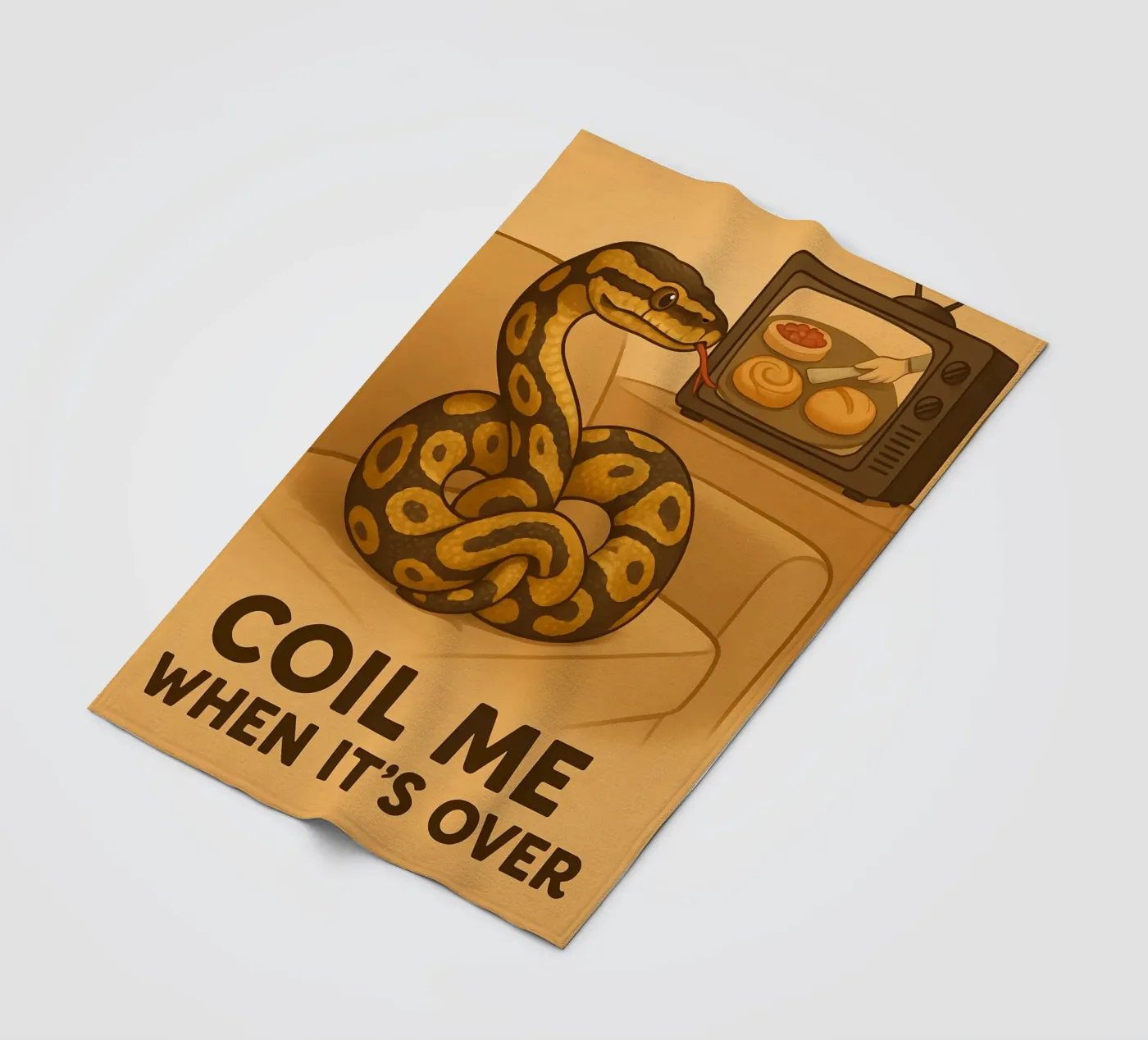 Funny Ball Python Meme Fleecedecke von Funny Humor Art