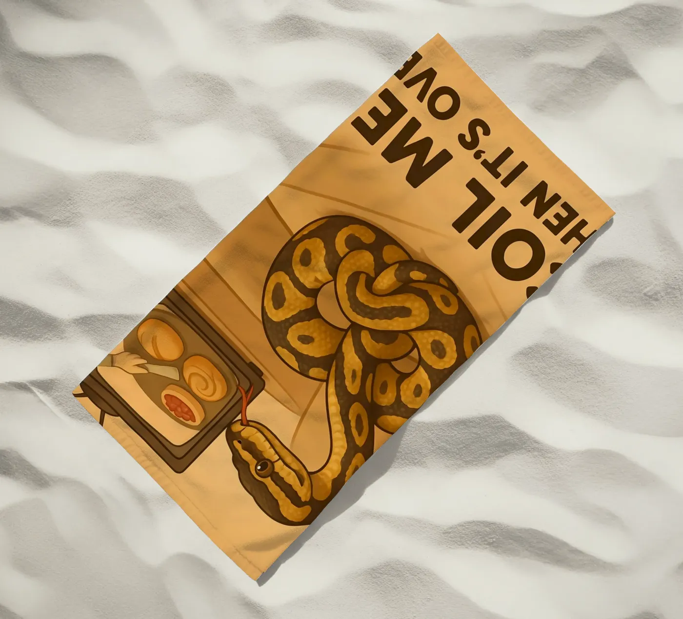 Drôle de mème Ball Python serviette de plage de Funny Humor Art