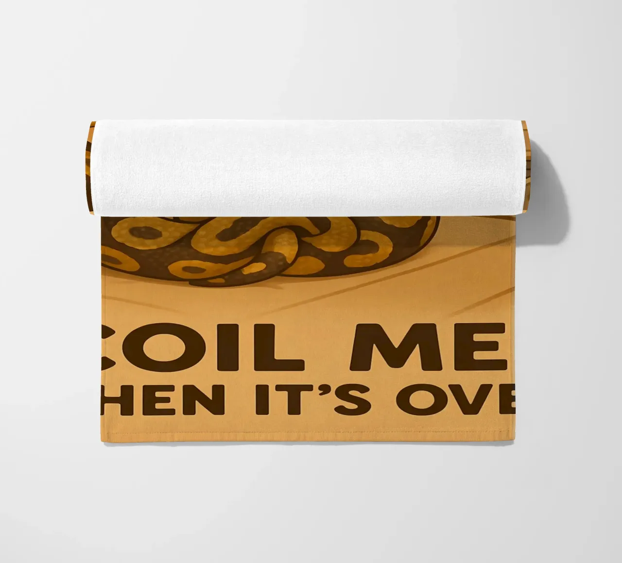Funny Ball Python Meme beach towel by Funny Humor Art