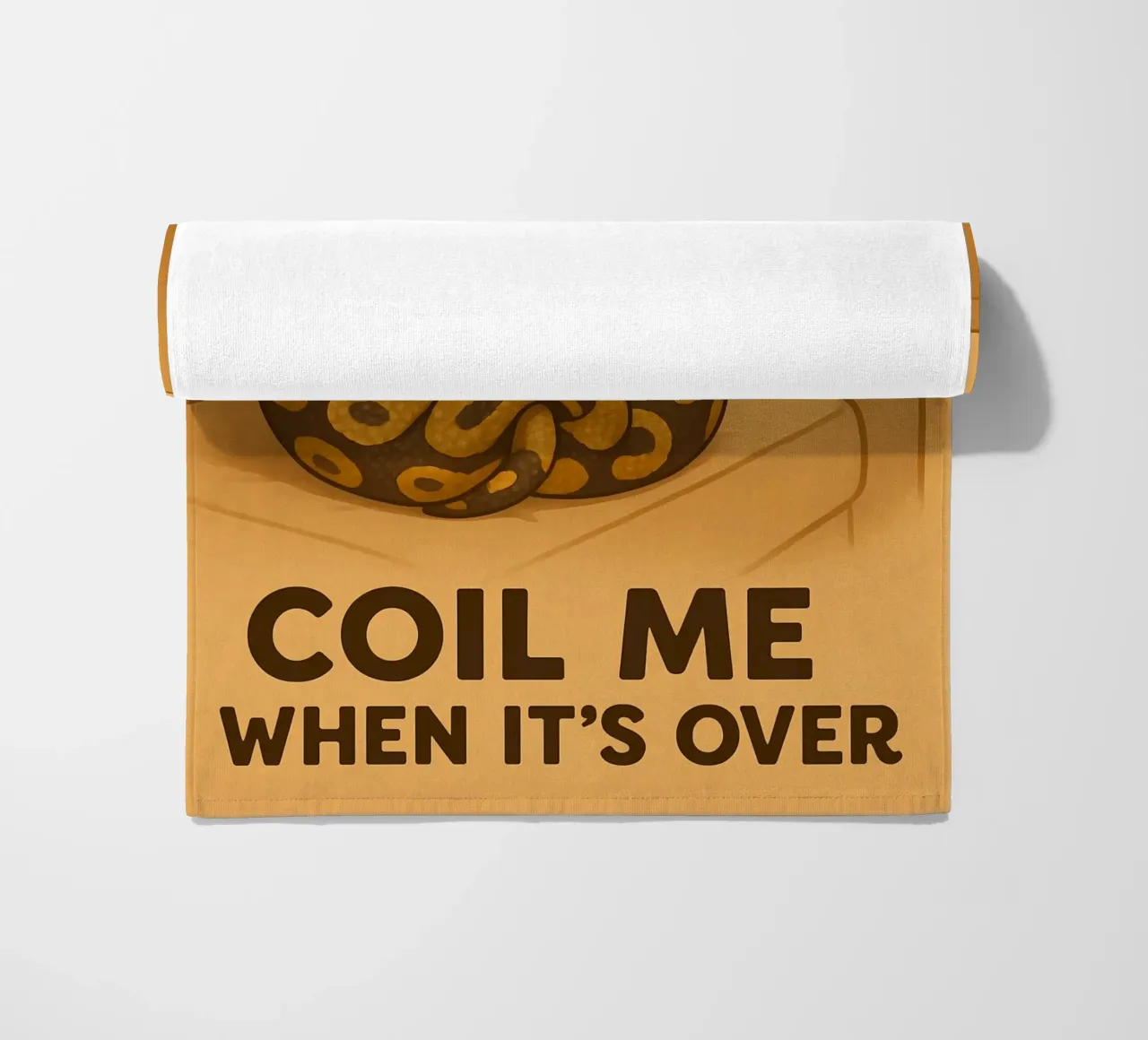 Funny Ball Python Meme beach towel by Funny Humor Art