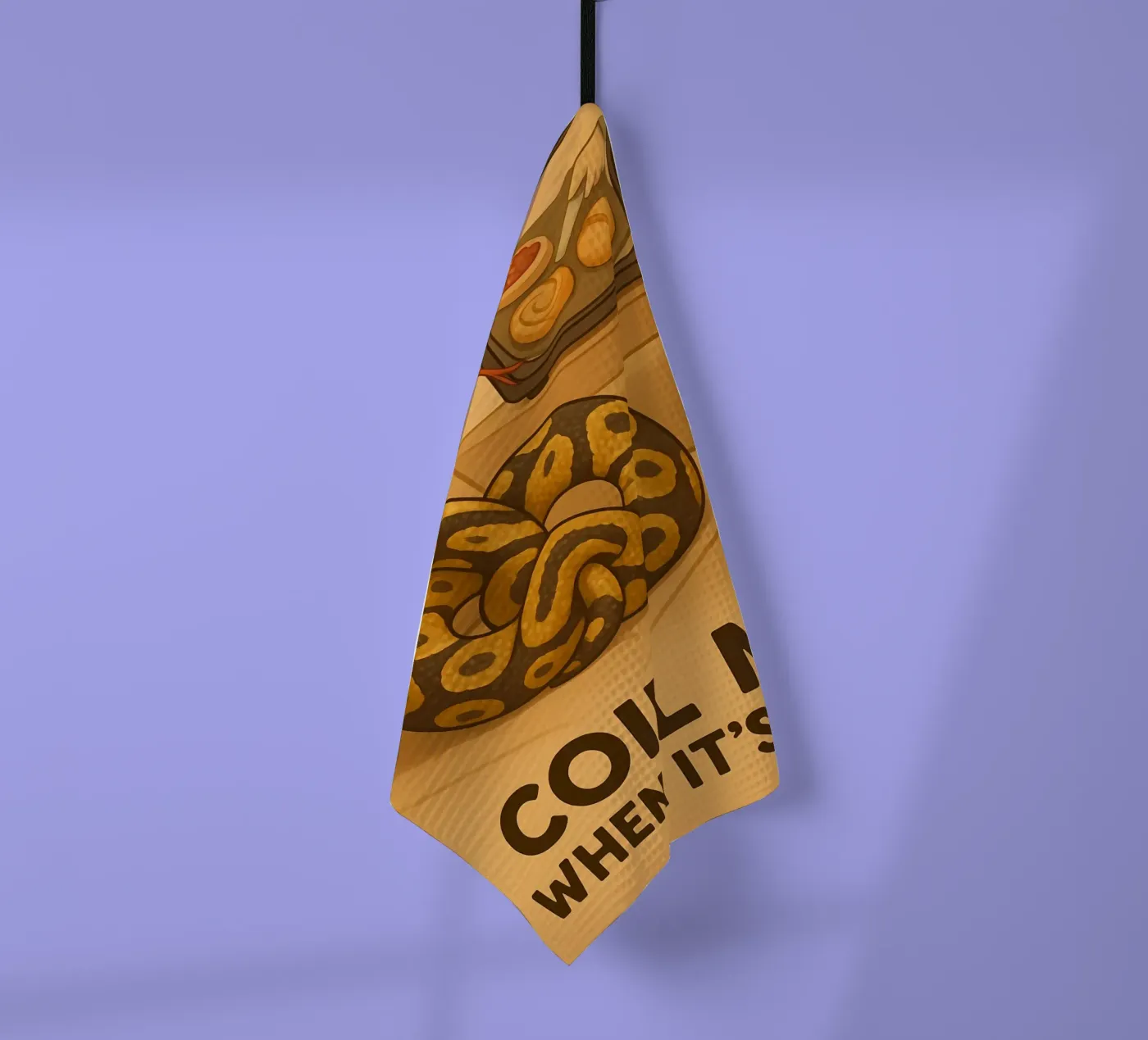 Funny Ball Python Meme tea towel by Funny Humor Art