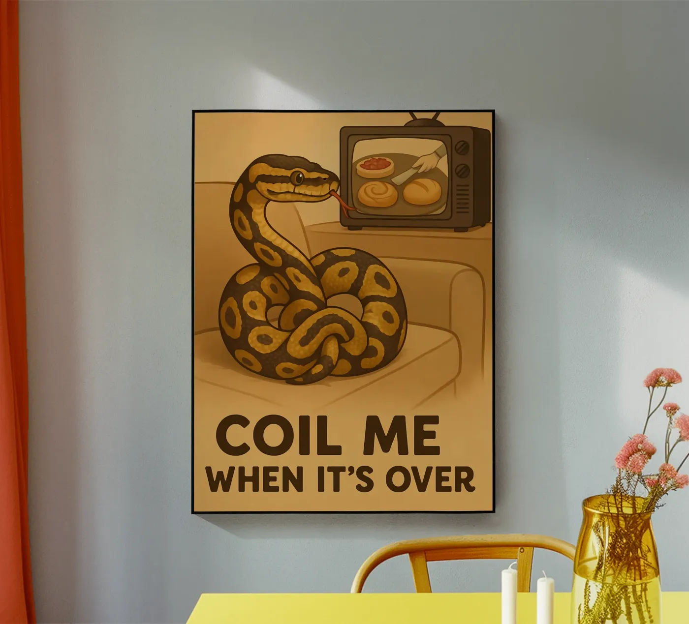 Drôle de mème Ball Python plexiglas de Funny Humor Art