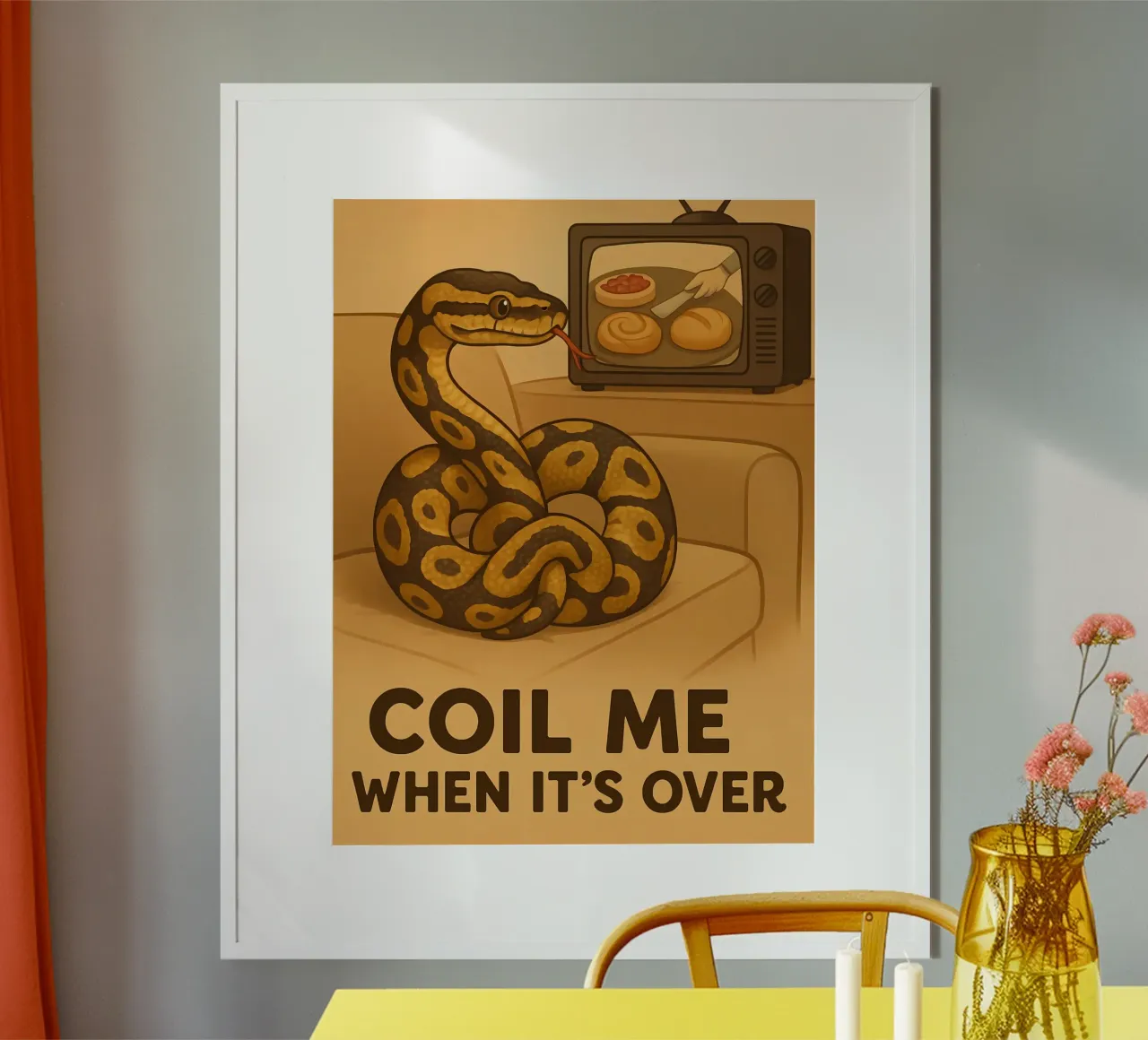 Lustiges Ball-Python-Meme Hahnemühle von Funny Humor Art