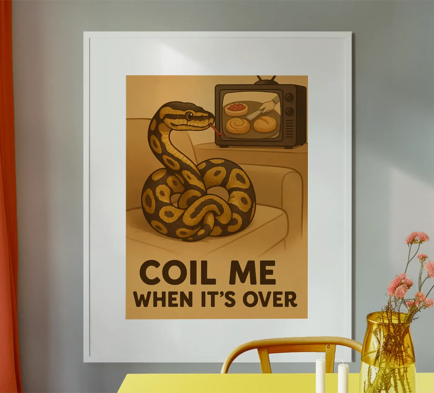 Funny Ball Python Meme poster da Funny Humor Art