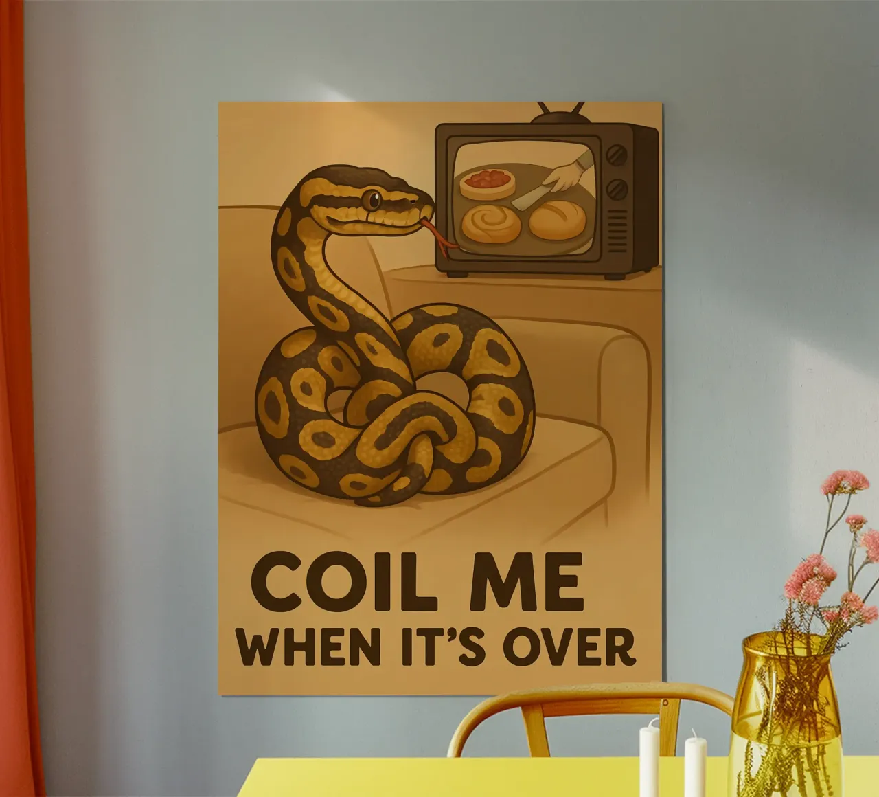 Lustiges Ball-Python-Meme Hahnemühle von Funny Humor Art