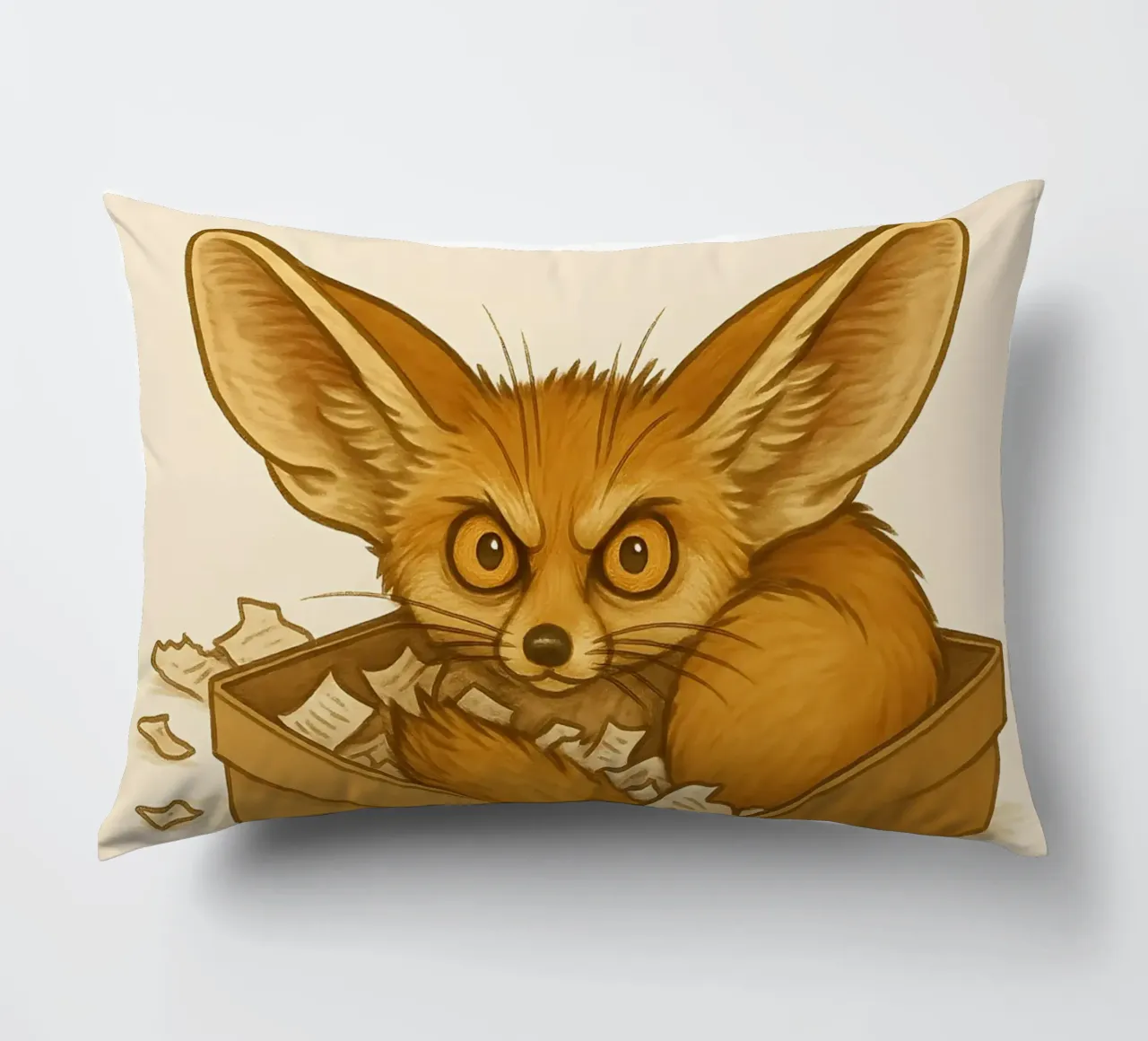 Divertente il meme della volpe Fennec cuscino da Funny Humor Art