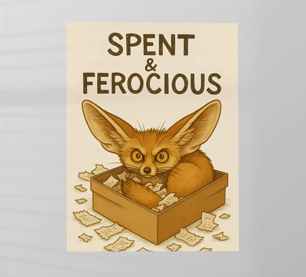Divertente il meme della volpe Fennec pellicola backlit da Funny Humor Art