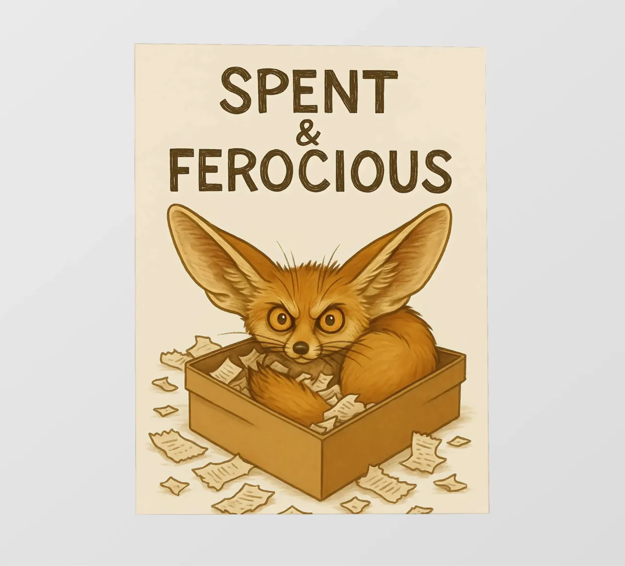 Divertente il meme della volpe Fennec pellicola backlit da Funny Humor Art