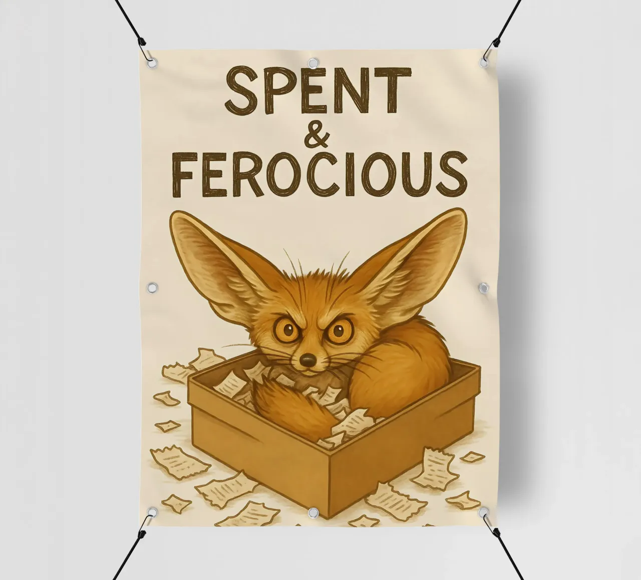 Divertente il meme della volpe Fennec telo in pvc da Funny Humor Art