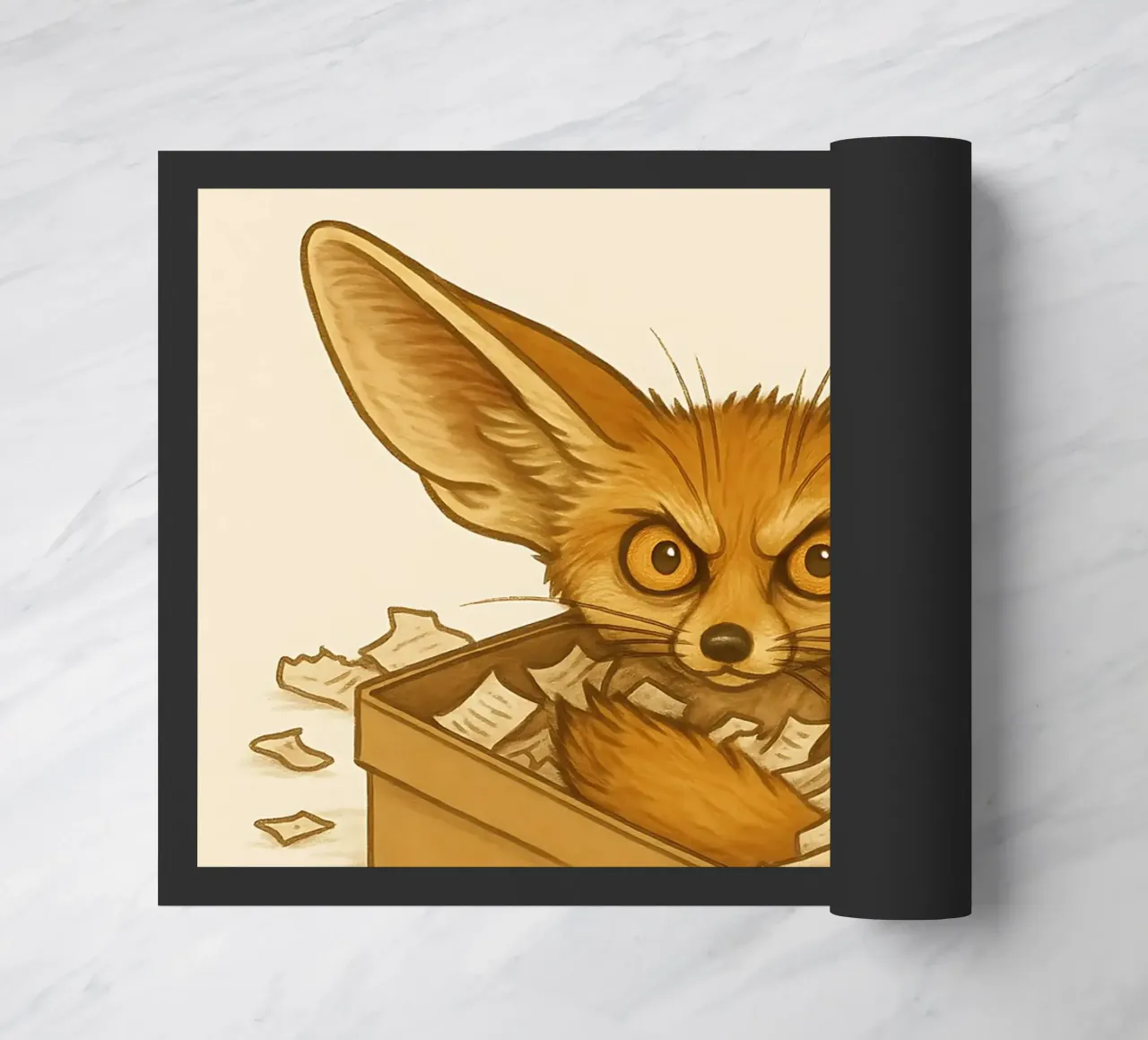 Divertente il meme della volpe Fennec zerbino da Funny Humor Art