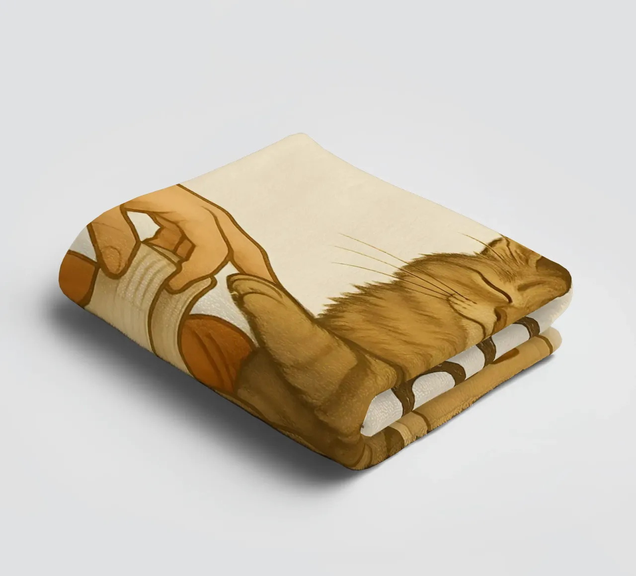Funny Fluffy Tabby Cat Meme towel by Funny Humor Art