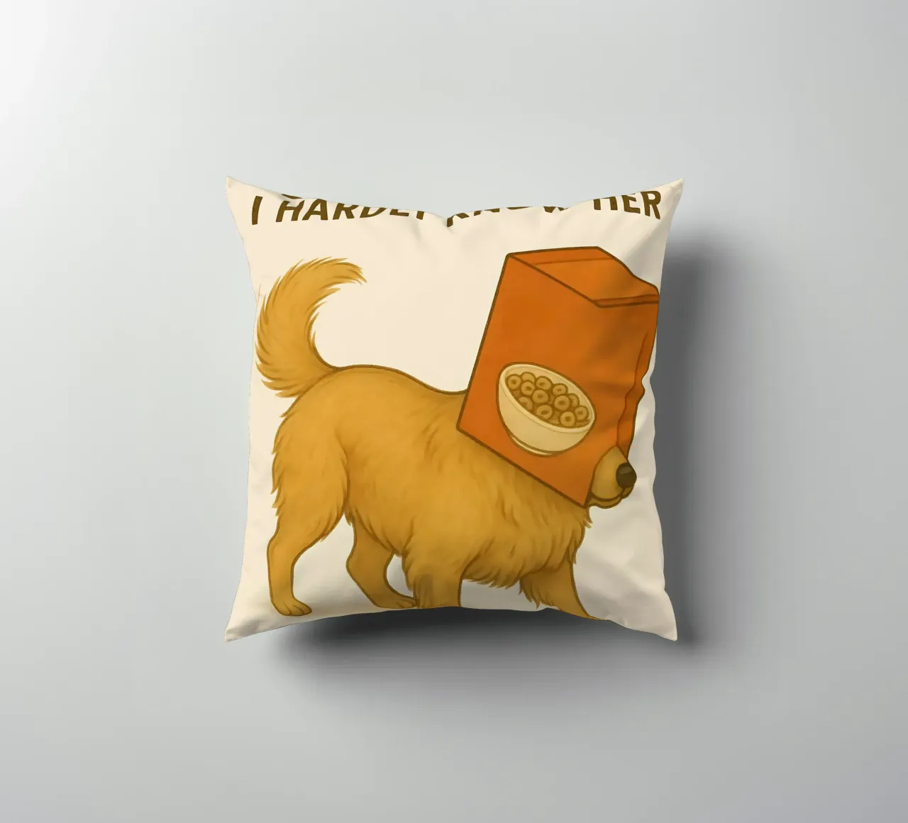Meme divertente sul Golden Retriever cuscino da Funny Humor Art