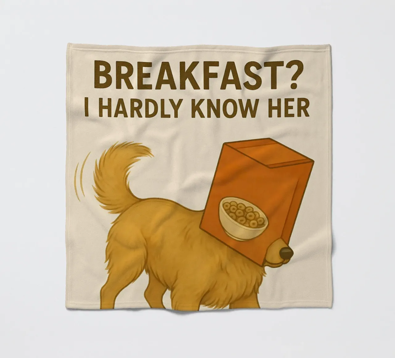 Meme divertente sul Golden Retriever coperta in pile da Funny Humor Art