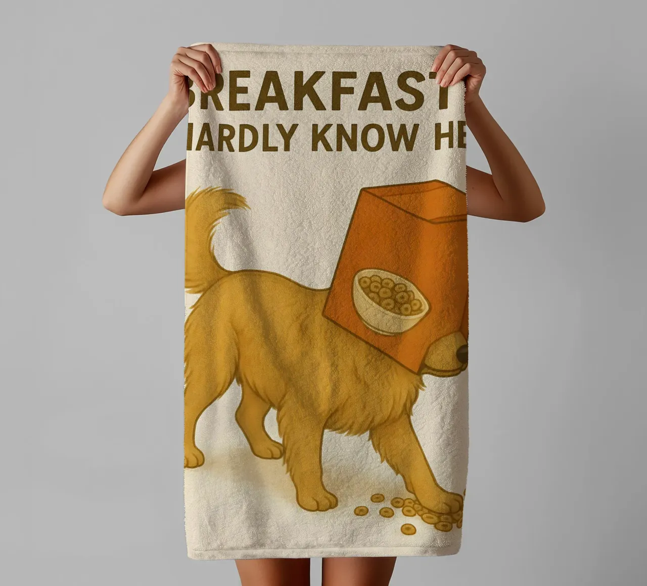 Meme divertente sul Golden Retriever asciugamano da bagno da Funny Humor Art