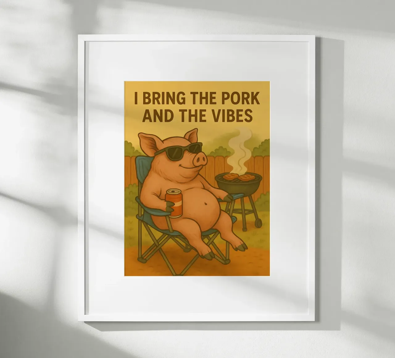Funny Pig Meme poster van Funny Humor Art