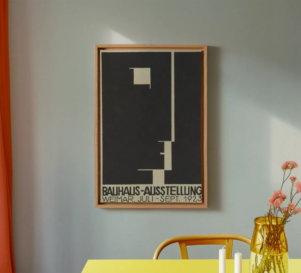 Bauhaus tentoonstelling 1923 weimar canvas met Baklijst van khanrosie