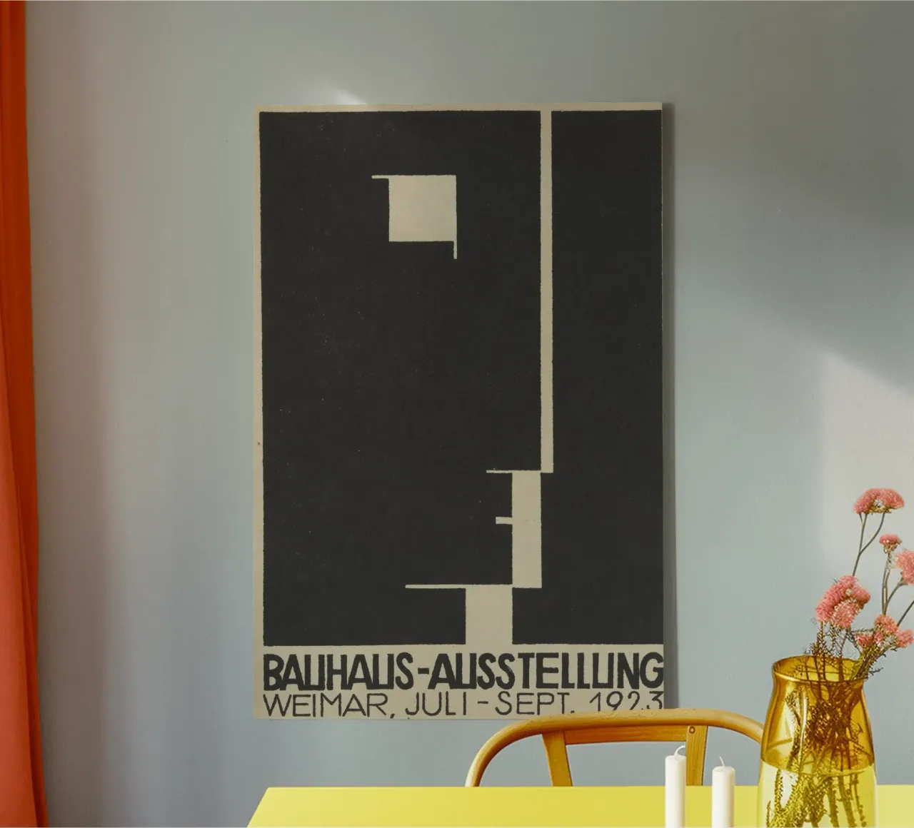Bauhaus tentoonstelling 1923 weimar canvas met Baklijst van khanrosie