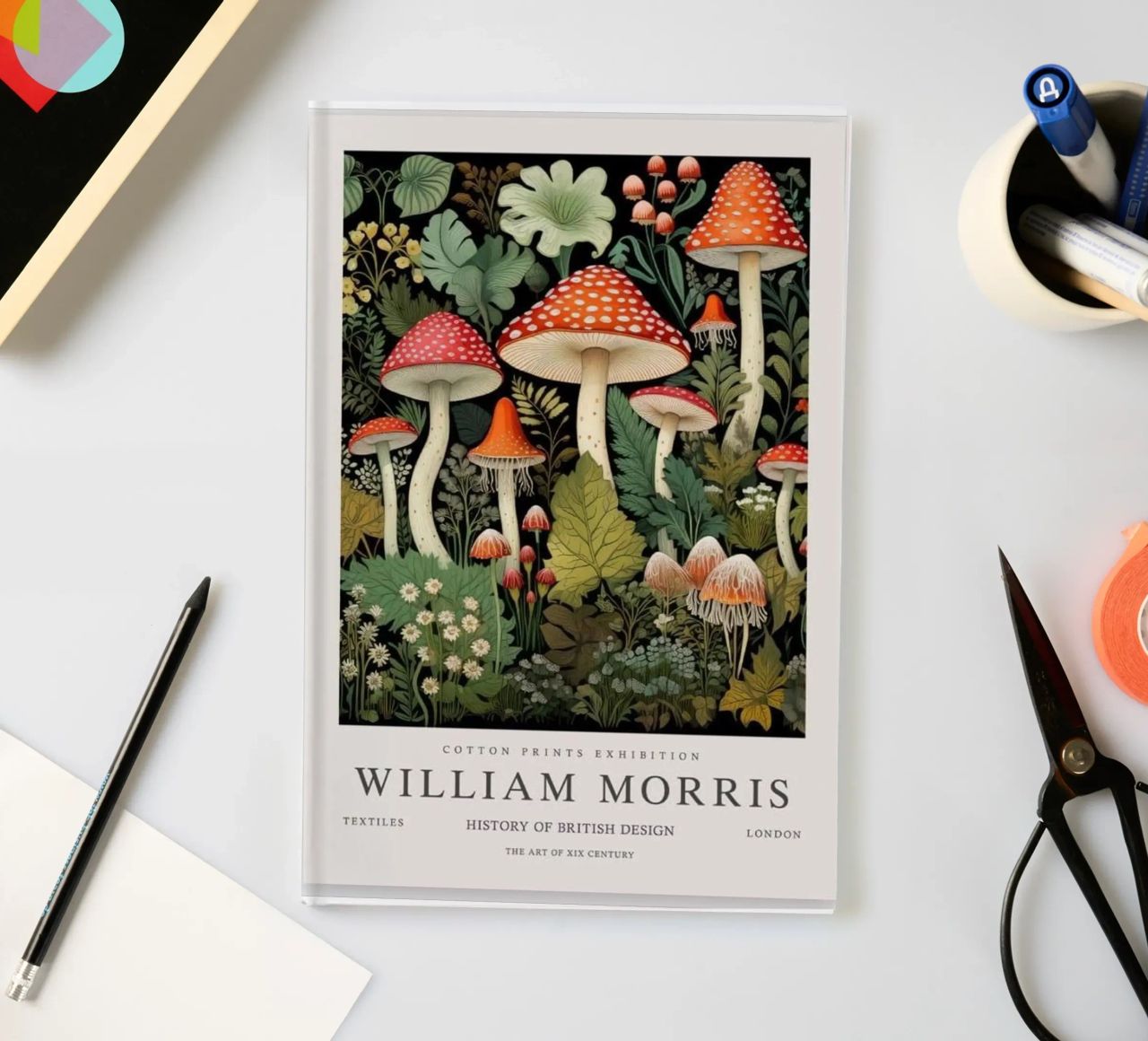 william morris champignons au milieu de la foret carnet de notes de Art Crew Kbm