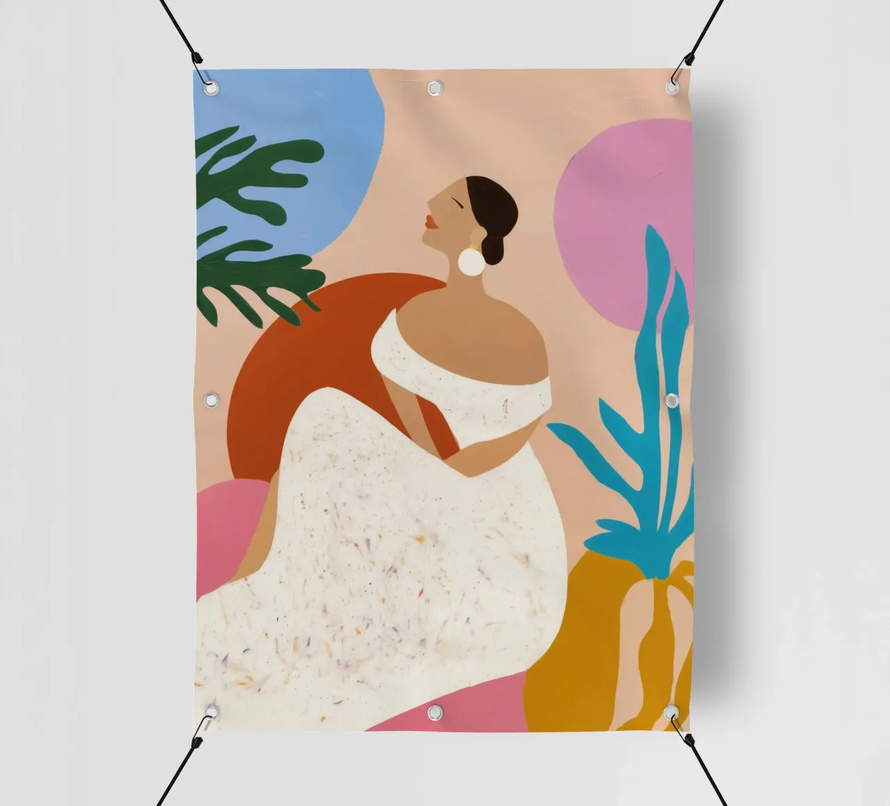 Weekend a Palm Springs | Pittura naif telo in pvc da Autofocus