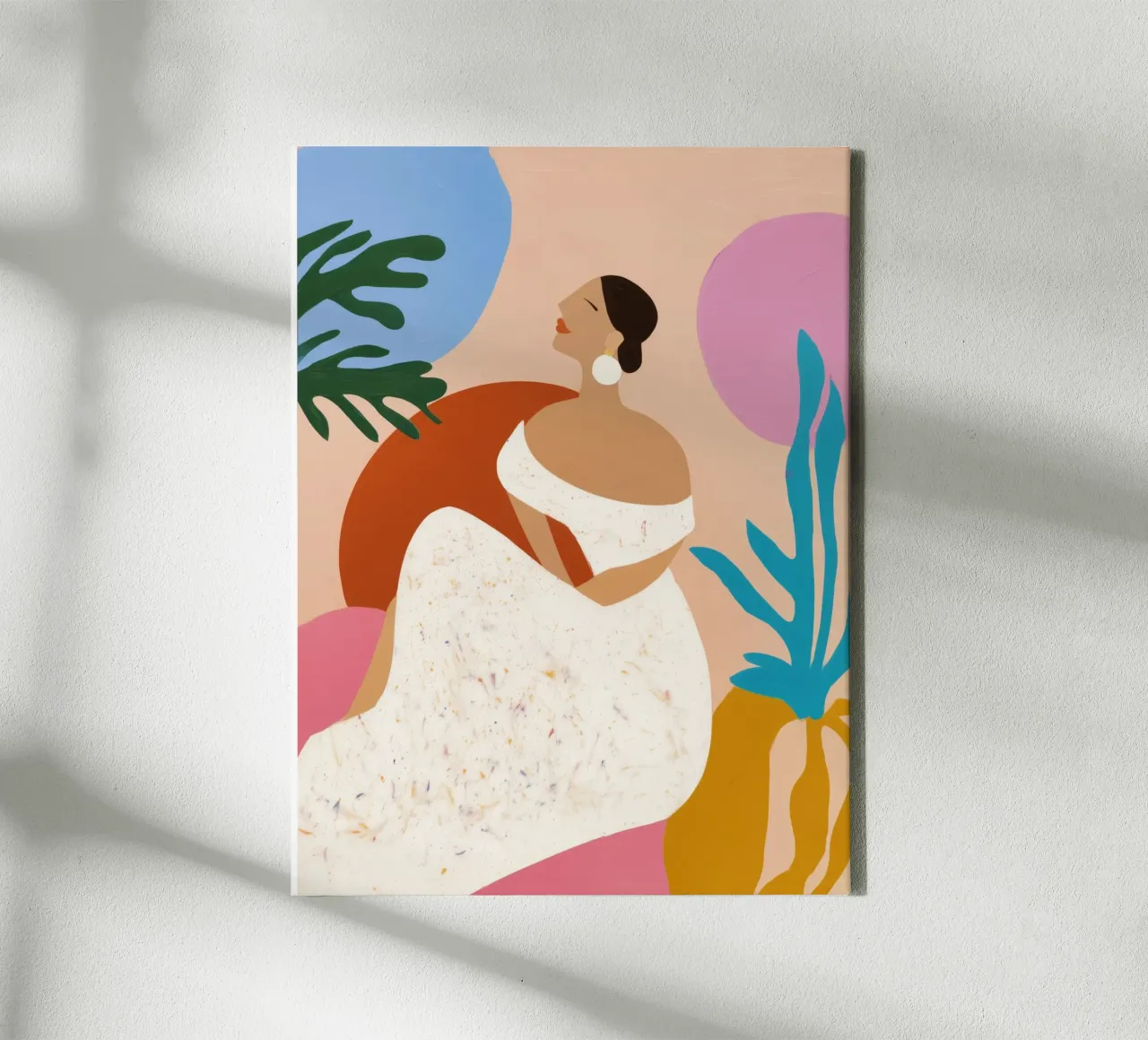 Weekend a Palm Springs | Pittura naif tela con Cornice a cassetta da Autofocus