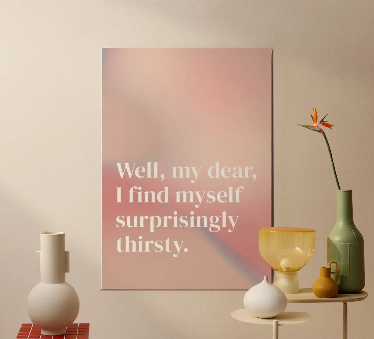 Surprisingly Thirsty - mit einem Augenzwinkern carta hahnemühle da frame & focus