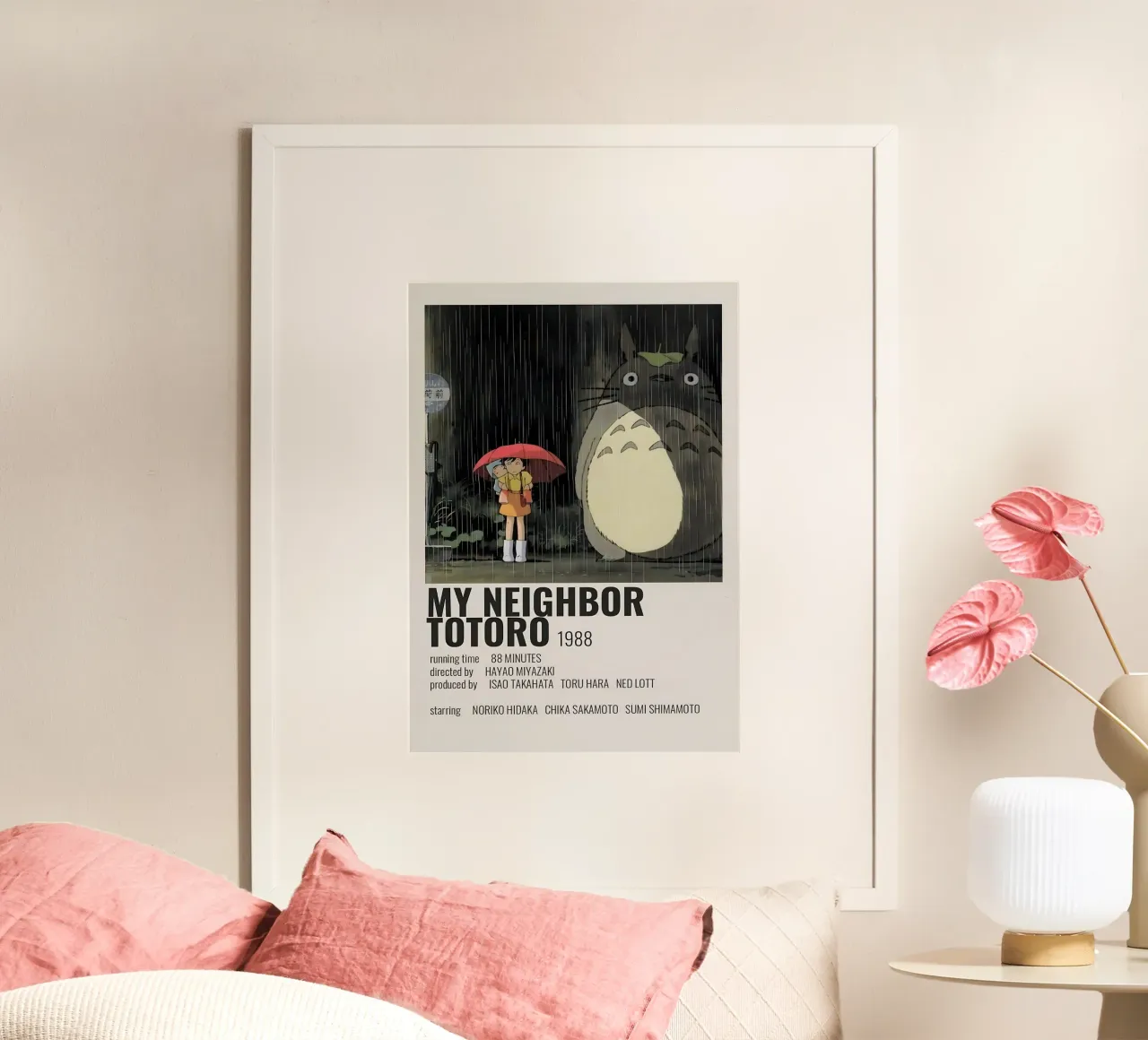 MY NEIGHBOR TOTORO 1988 poster con telaio in plastica da Totoya