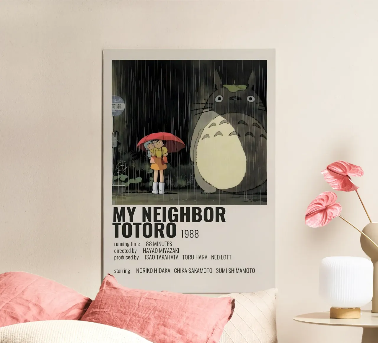 MY NEIGHBOR TOTORO 1988 poster con telaio in plastica da Totoya