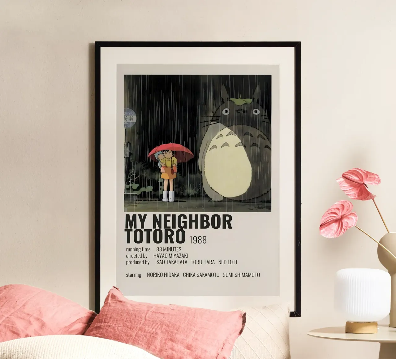 MY NEIGHBOR TOTORO 1988 poster con telaio in plastica da Totoya