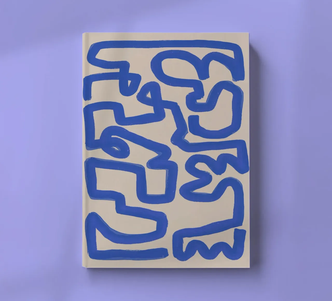 Abstract cobalt line deco 03 notebook by Little Dean