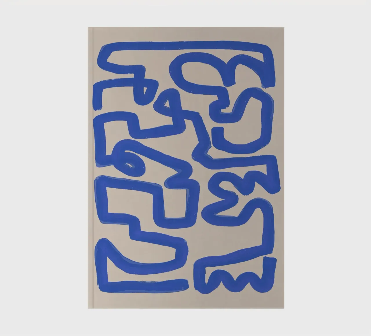 Abstract cobalt line deco 03 notebook by Little Dean