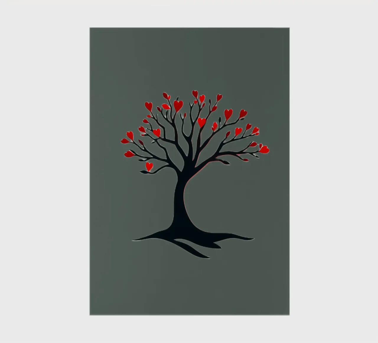 Baum mit herzförmigen Blättern, die Liebe und Verbindung symbolisieren Notizbuch von DesignDoodle