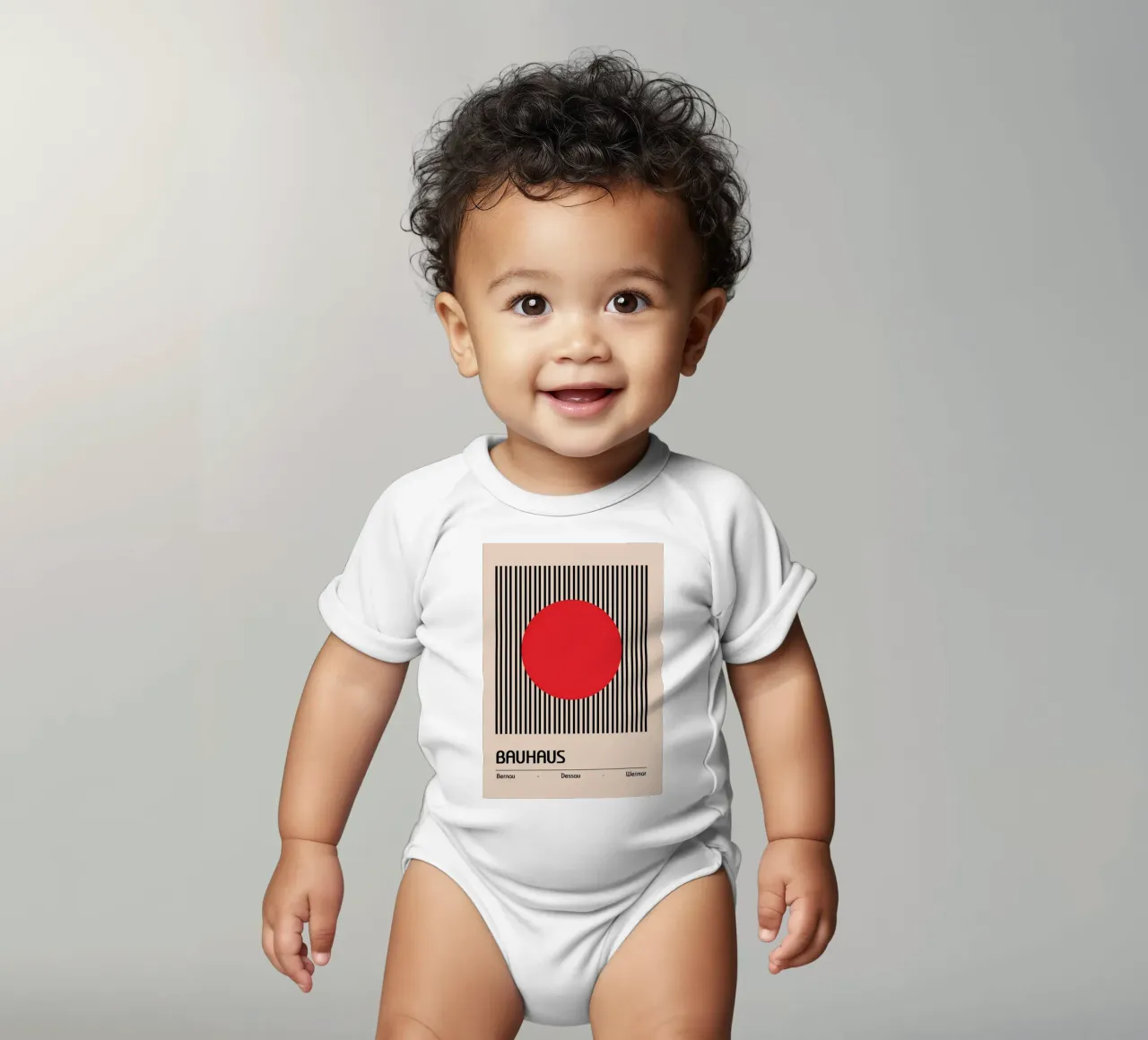 Rood in het midden babyrompertje korte mouwen van Piere art Shops