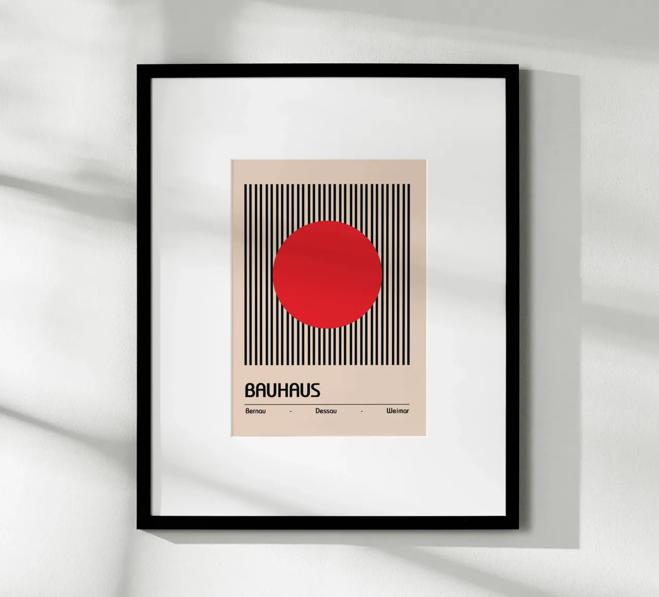 Rosso al centro poster con telaio in legno da Piere art Shops