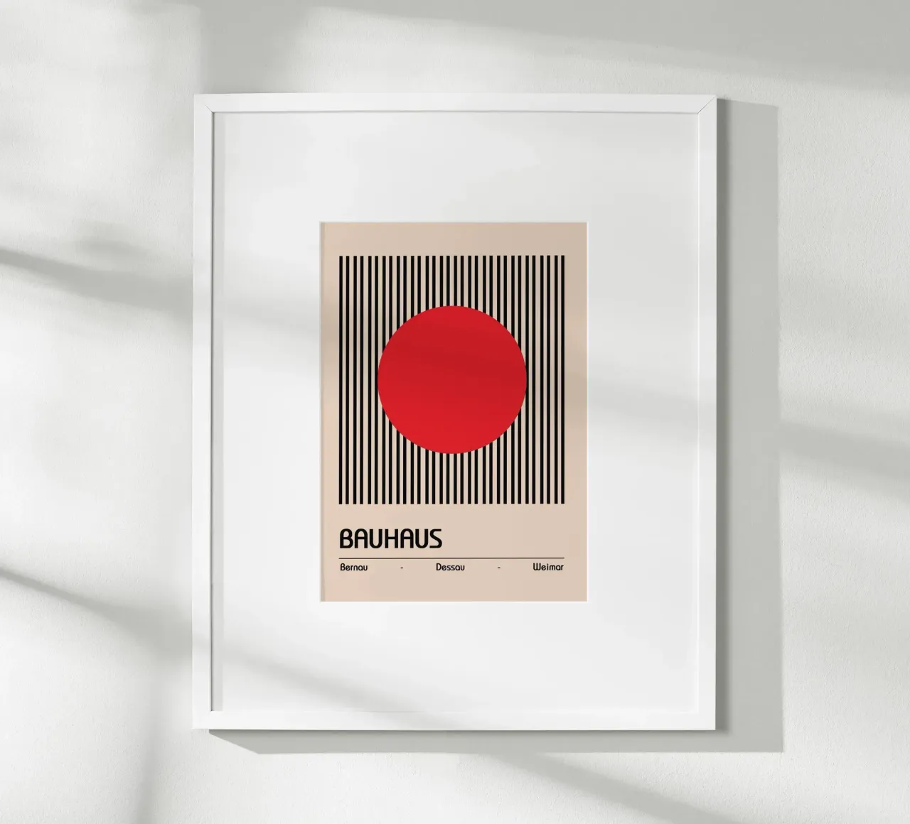 Rosso al centro poster con telaio in legno da Piere art Shops
