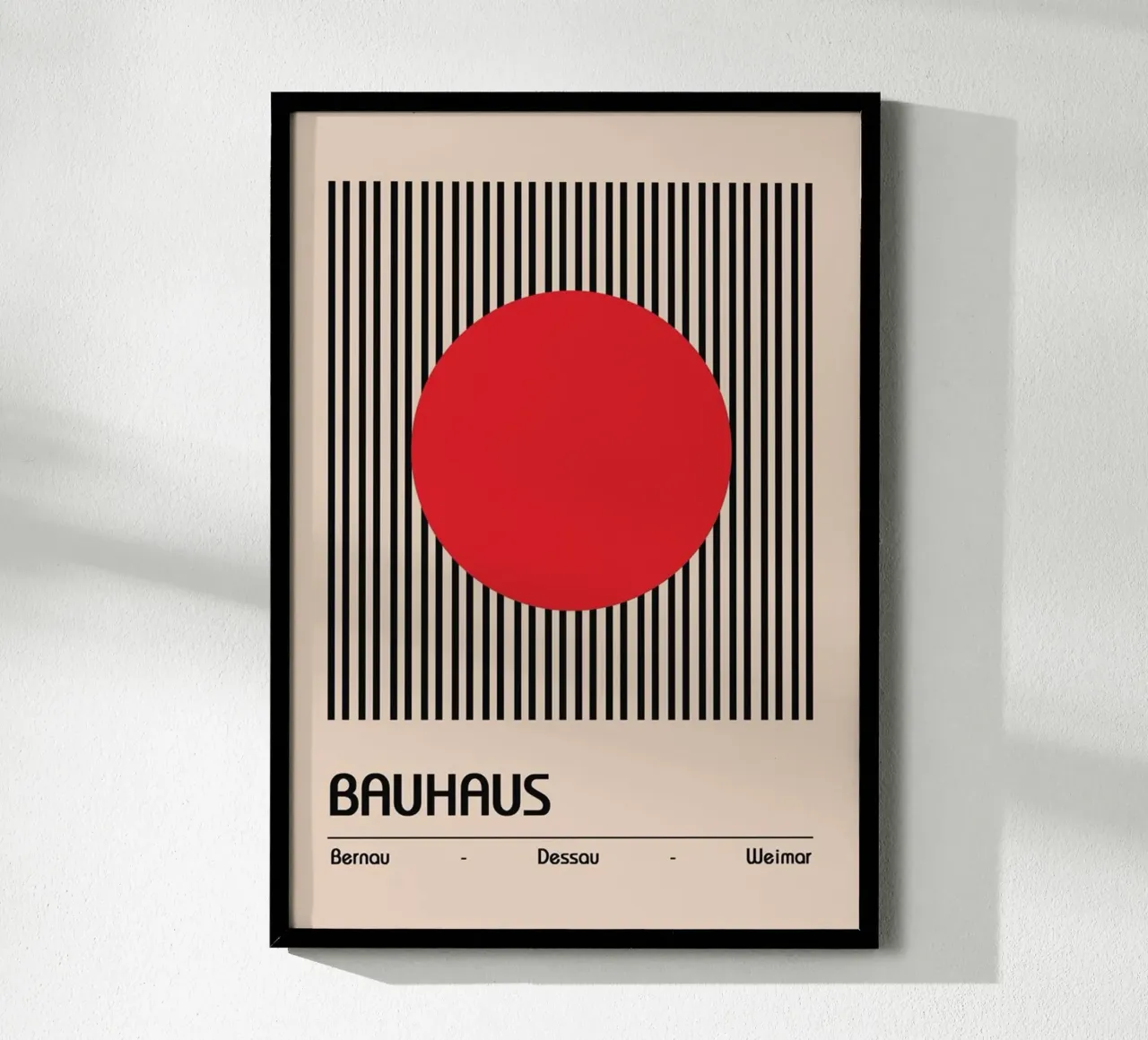 Rosso al centro poster con telaio in legno da Piere art Shops