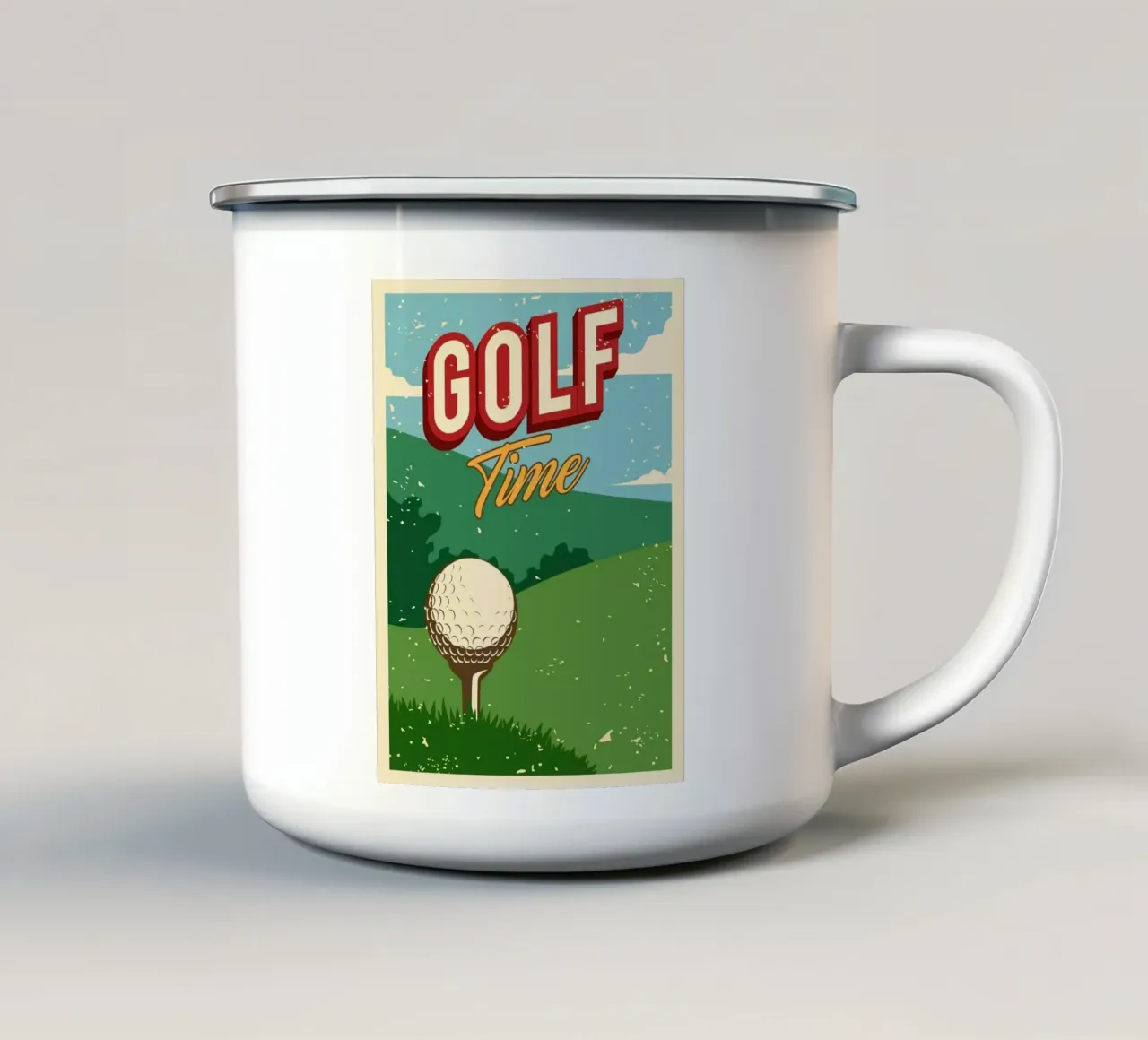 tempo di golf tazza in smalto da khanrosie