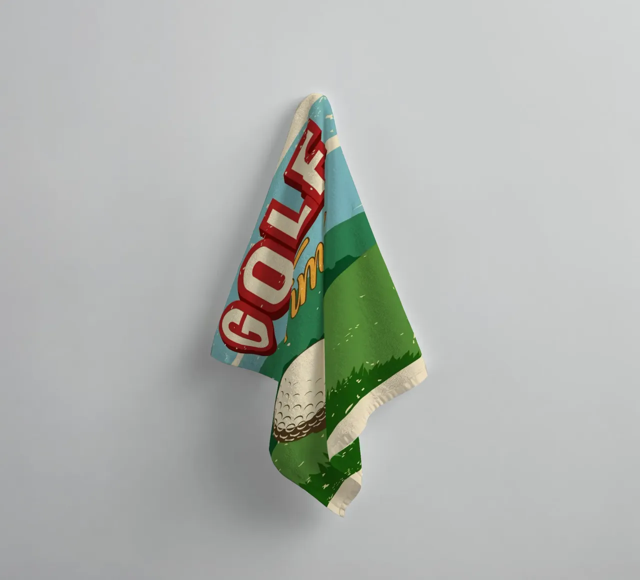 golf time towel by khanrosie