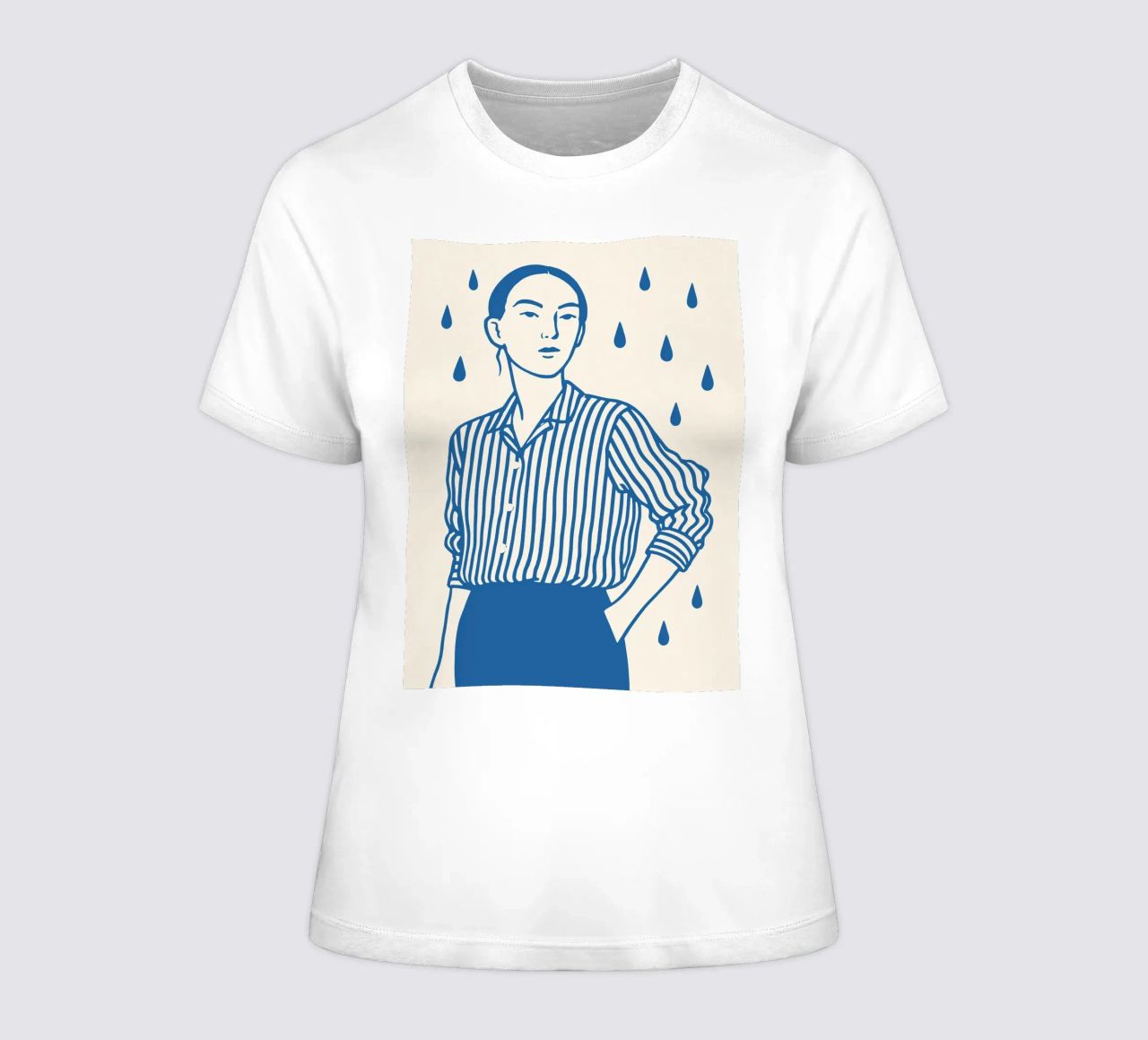 Mind Rain women's fitted t-shirt by treechild