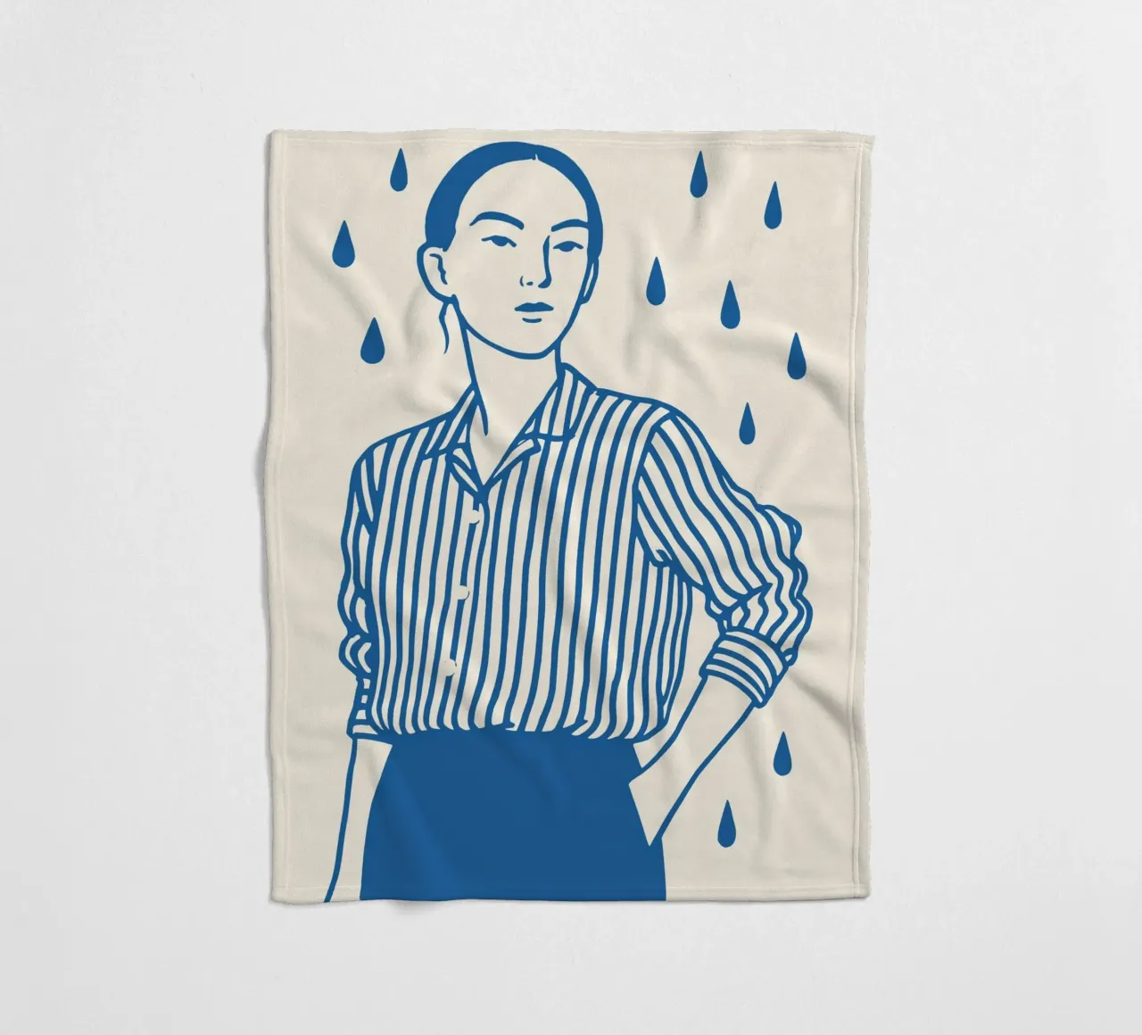 Mind Rain coperta in pile da treechild
