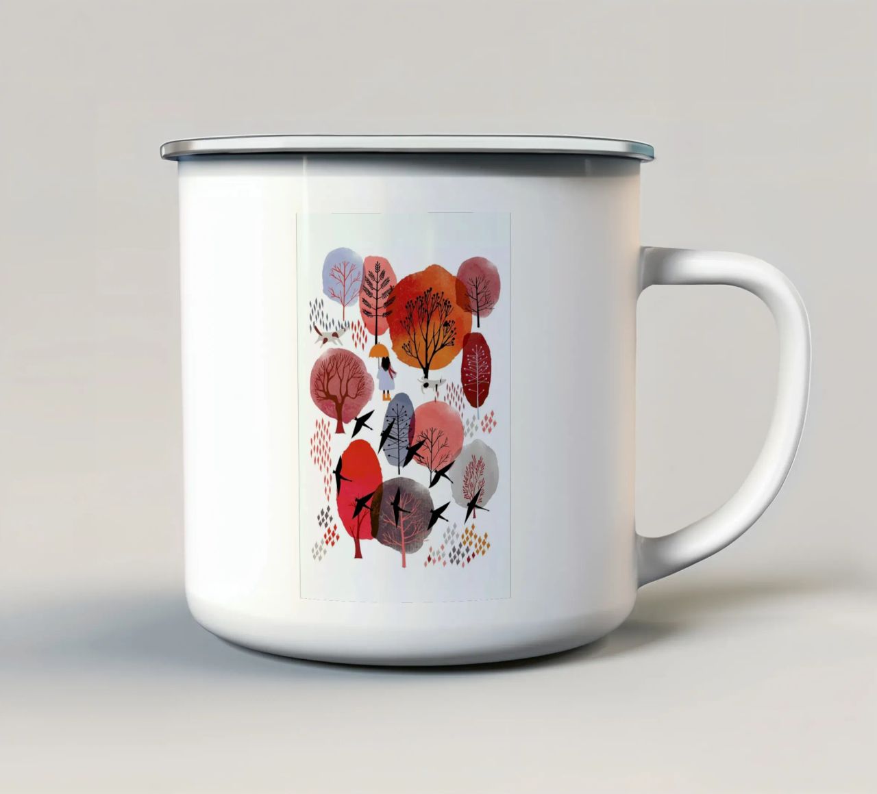 Autumn Forest tazza in smalto da Little Flourishes